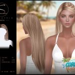Женская прическа LONG HAIRSTYLE Coastal Escape для Sims 4