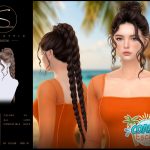 Женская прическа braid ponytail HAIRSTYLE Coastal Escape для Sims 4 Женская прическа braid ponytail HAIRSTYLE Coastal Escape для Sims 4