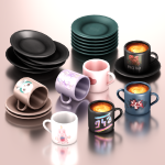 Набор посуды Coffee Time Clutter Set для Sims 4