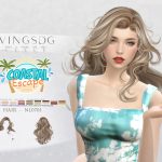 Прическа flowing long hair для Sims 4 Прическа flowing long hair для Sims 4