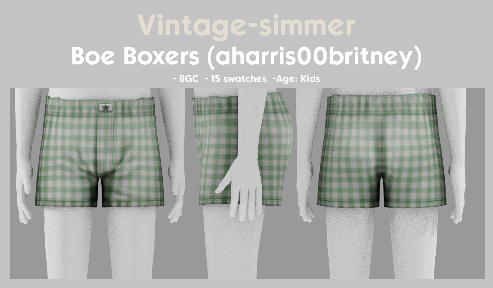 Боксеры для мальчиков Boe Boxers для Sims 4