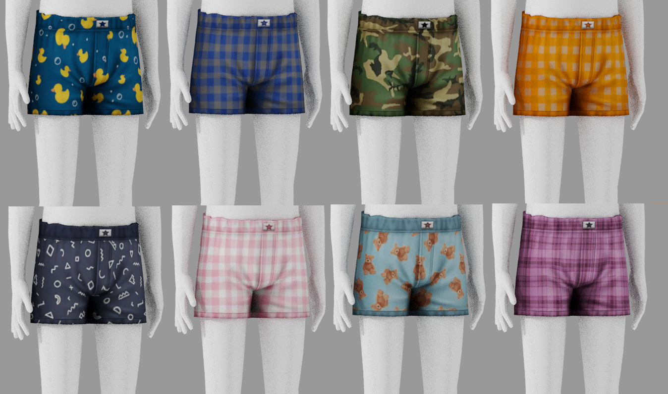 Боксеры для мальчиков Boe Boxers для Sims 4
