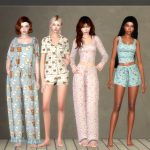 Пижамы для симочек Matching pajamas collection для Sims 4 Пижамы для симочек Matching pajamas collection для Sims 4