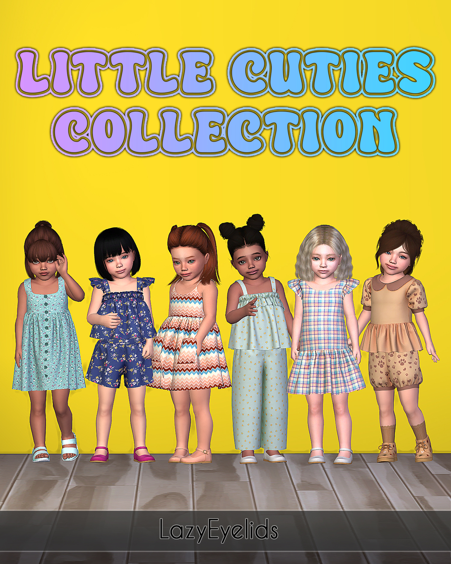 Коллекция одежды для малышек Little cuties collection для Sims 4