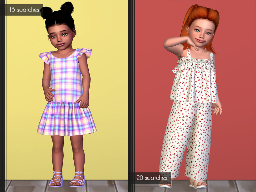 Коллекция одежды для малышек Little cuties collection для Sims 4