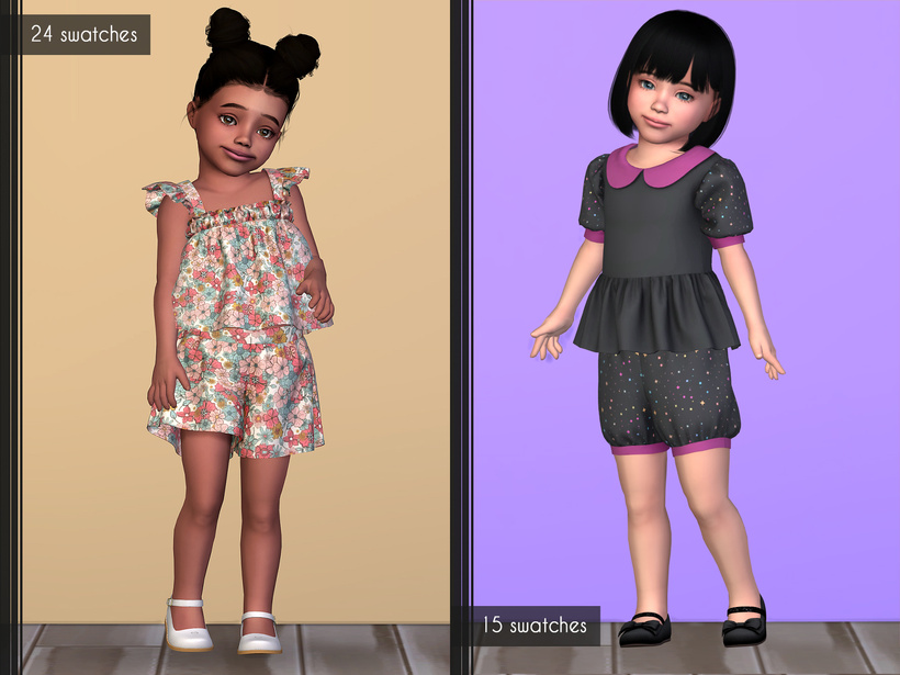 Коллекция одежды для малышек Little cuties collection для Sims 4