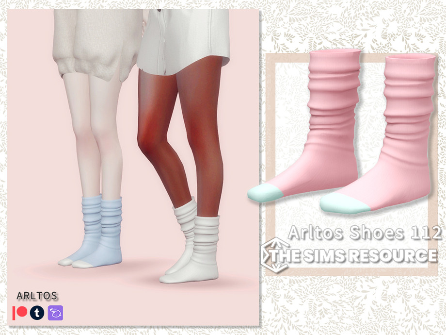 Носки для симочек Socks shoes 112 для Sims 4