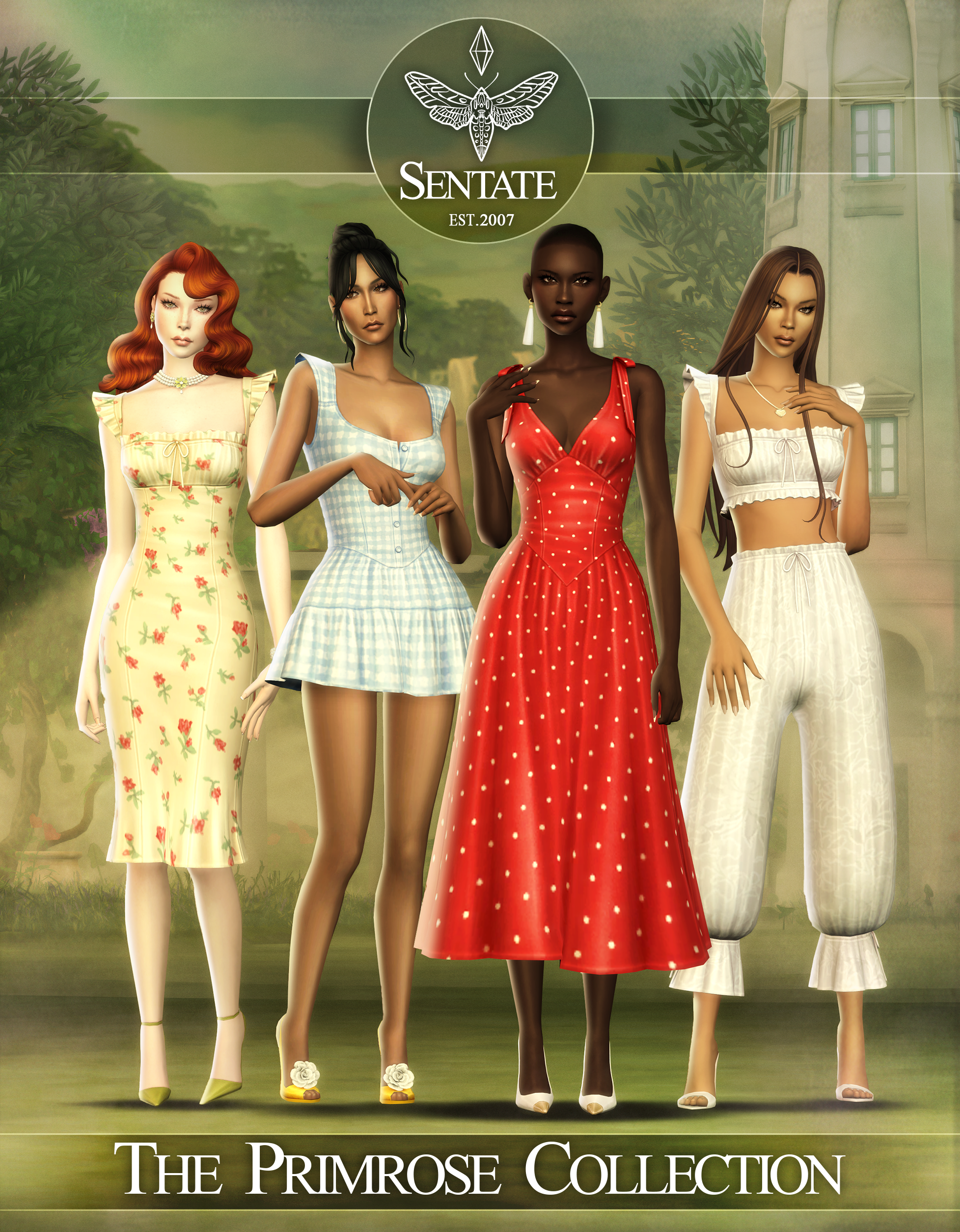 Романтичная коллекция The Primrose Collection для Sims 4