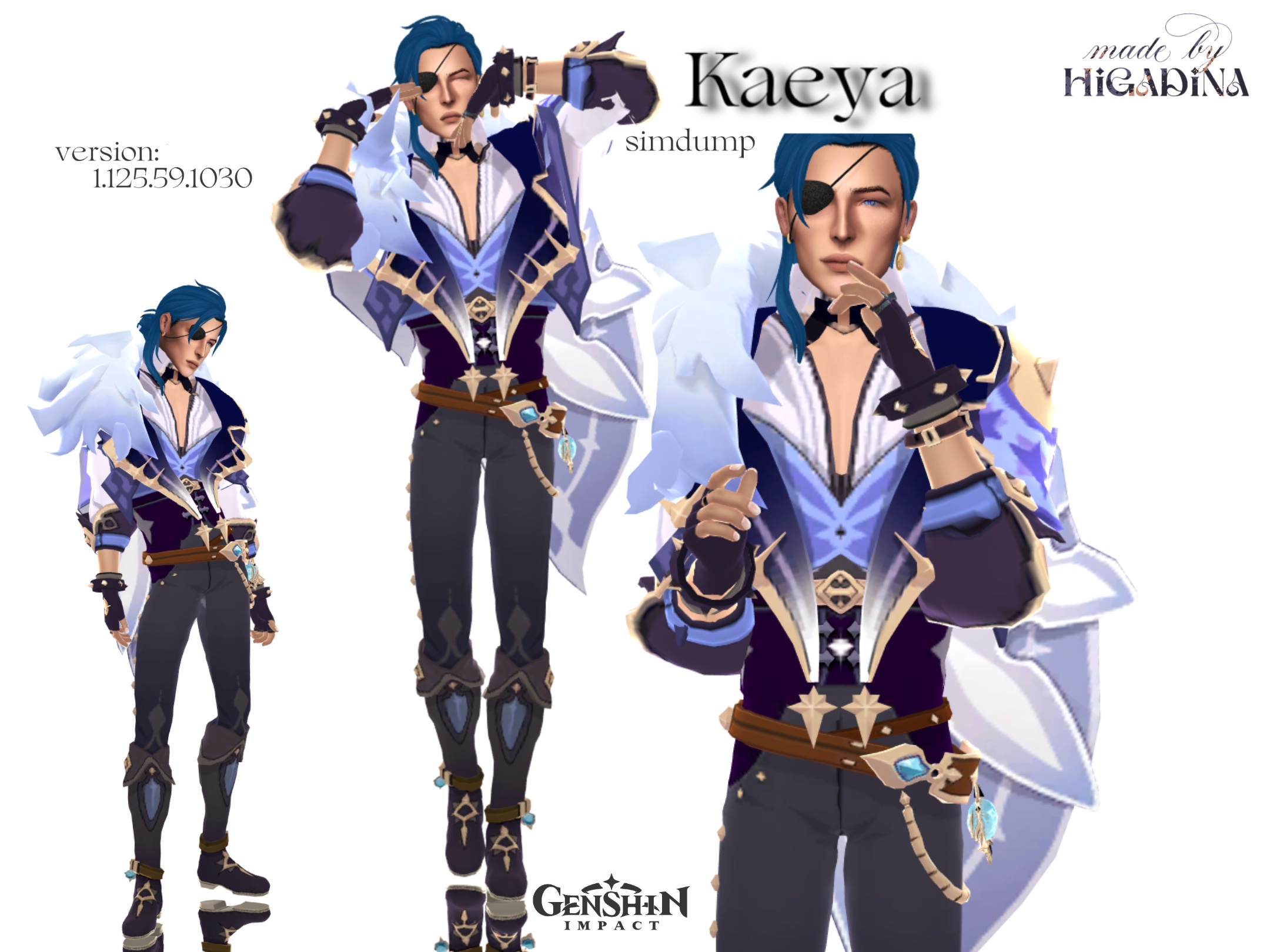 Кейа Геншин Импакт HiGadina (Genshin) для Sims 4