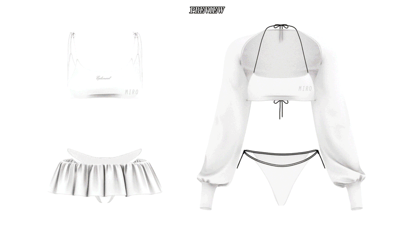 Купальники для симочек Swimwear Duo Set для Sims 4