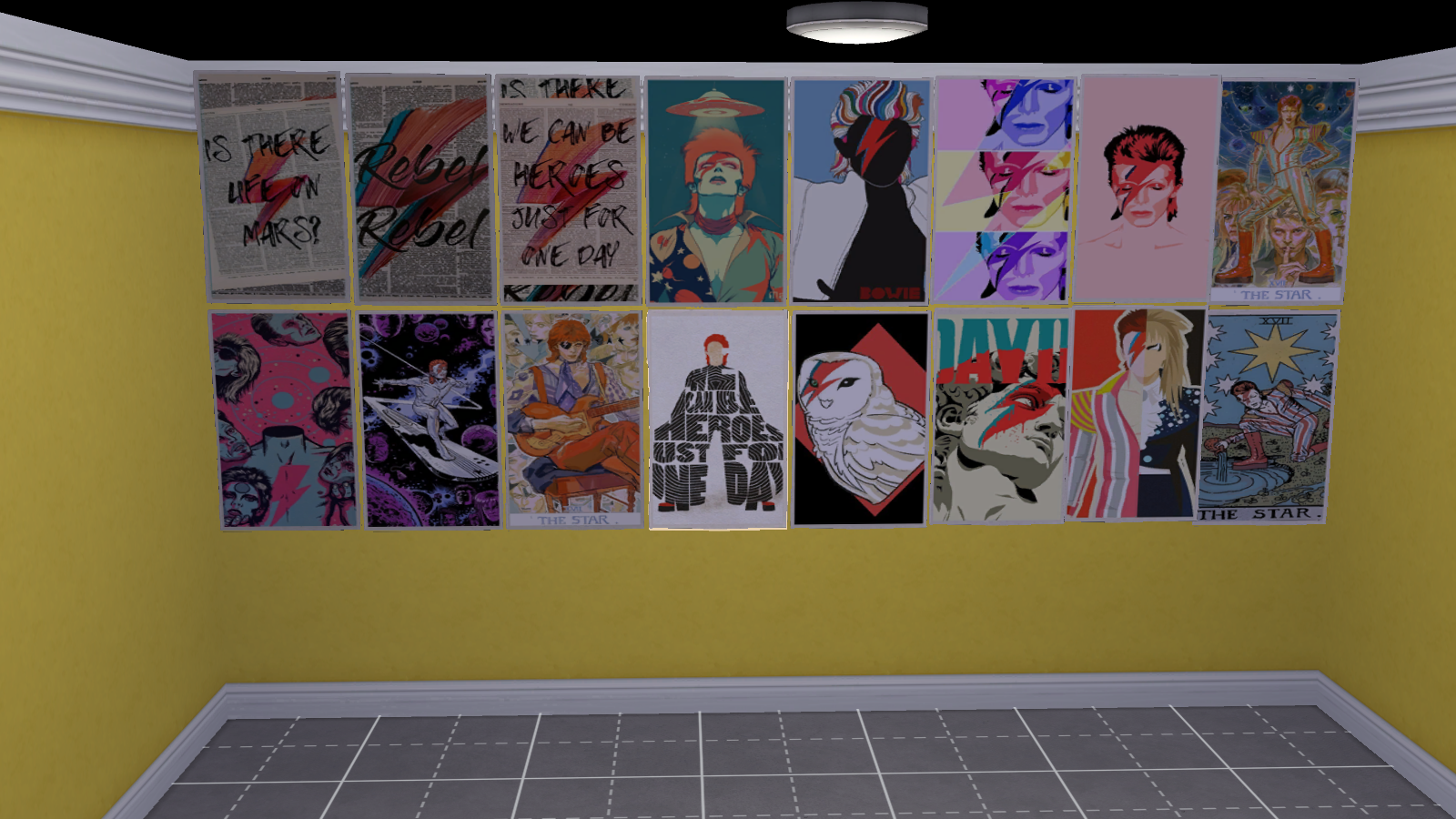 David Bowie Forever (постеры) для Sims 4