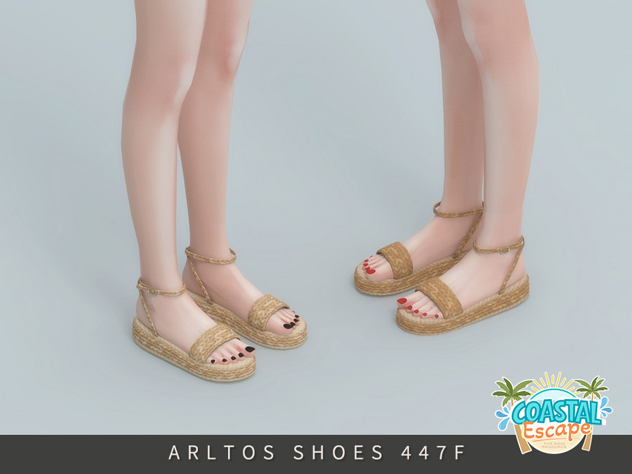 Сандалии для женщин и девочек Woven Platform Sandals для Sims 4