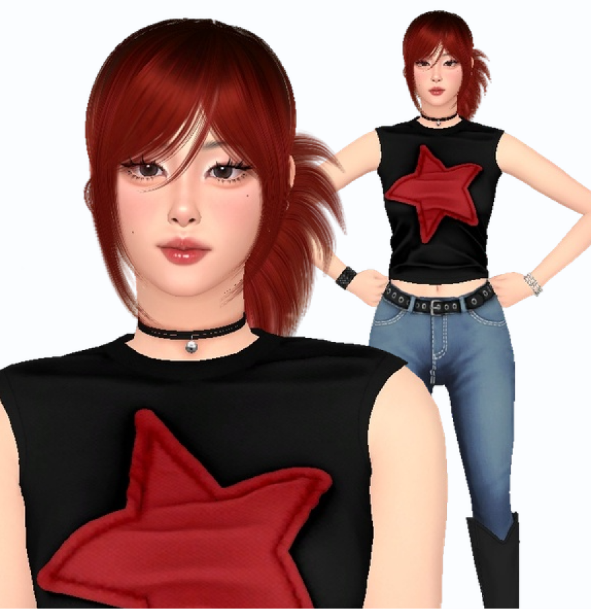 Сидни (молодая симка) для Sims 4