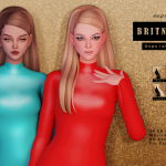 Женская прическа BRITNEY SET - Oops I did it Again для Sims 4 Женская прическа BRITNEY SET - Oops I did it Again для Sims 4