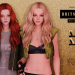Женская прическа BRITNEY SET - Piece of Me для Sims 4 Женская прическа BRITNEY SET - Piece of Me для Sims 4