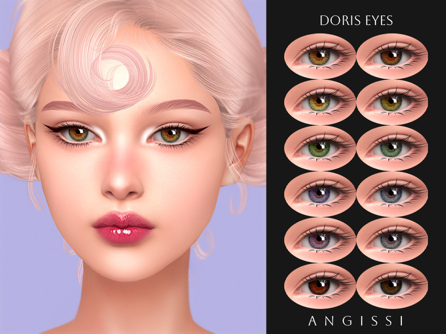 Подводка и линзы Doris для Sims 4