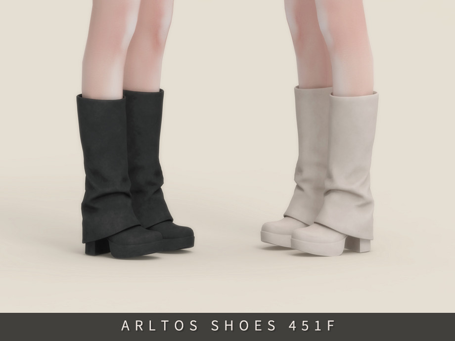 Женские сапоги Slouchy Boots Female для Sims 4