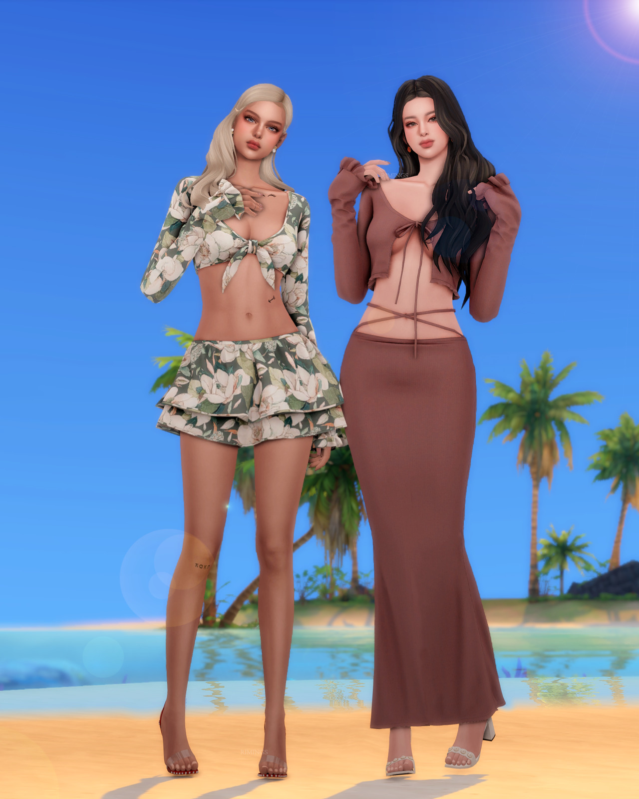 Пляжный мини-сет для симочек Salty Breeze для Sims 4