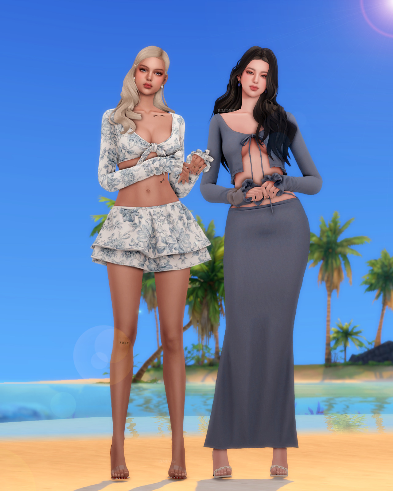 Пляжный мини-сет для симочек Salty Breeze для Sims 4