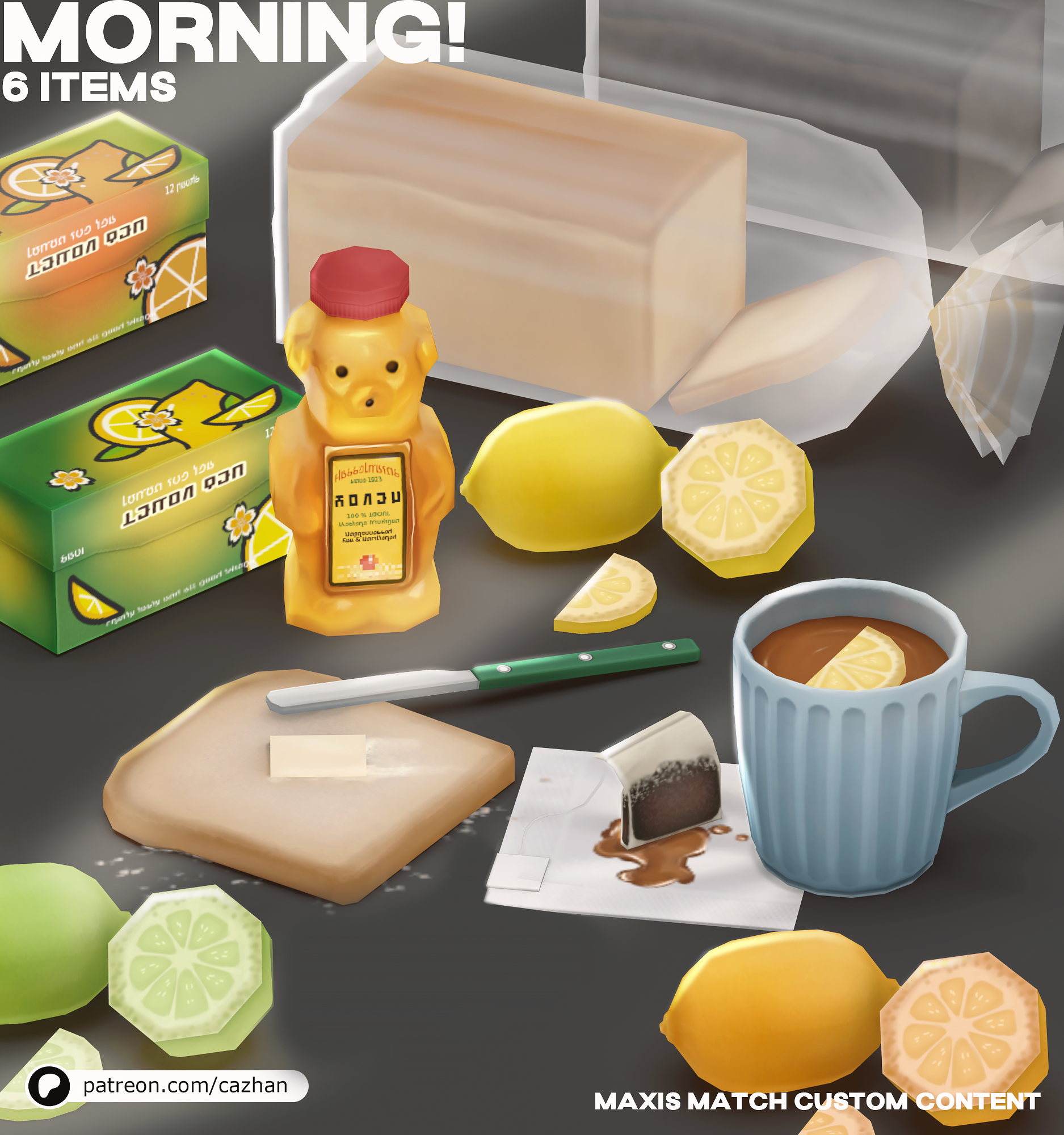Сет для завтрака morning! для Sims 4