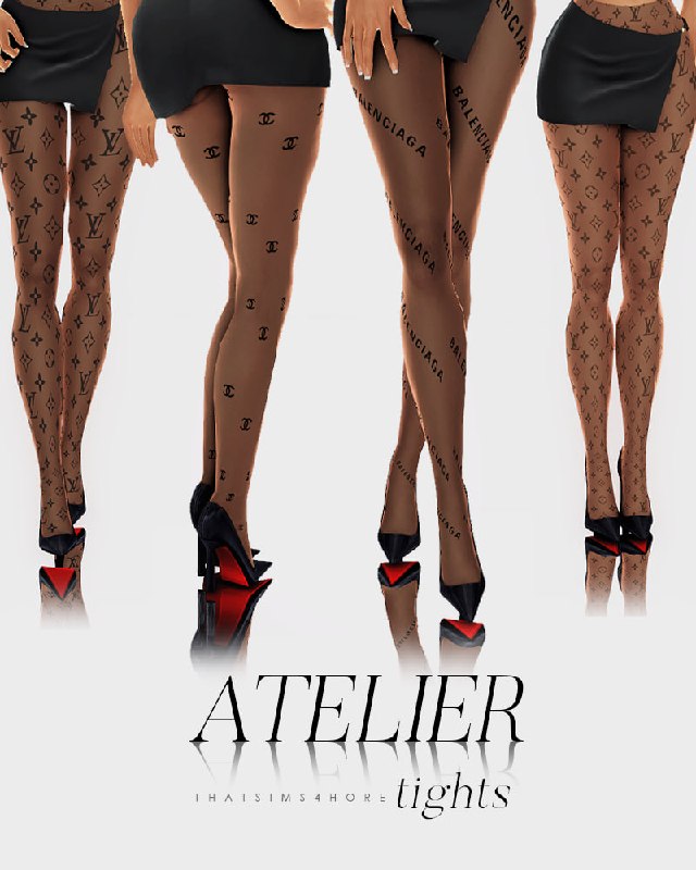 Колготки для симочек atelier tights для Sims 4