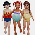 Купальник для малышек COZY PRINCESS DREAMS для Sims 4