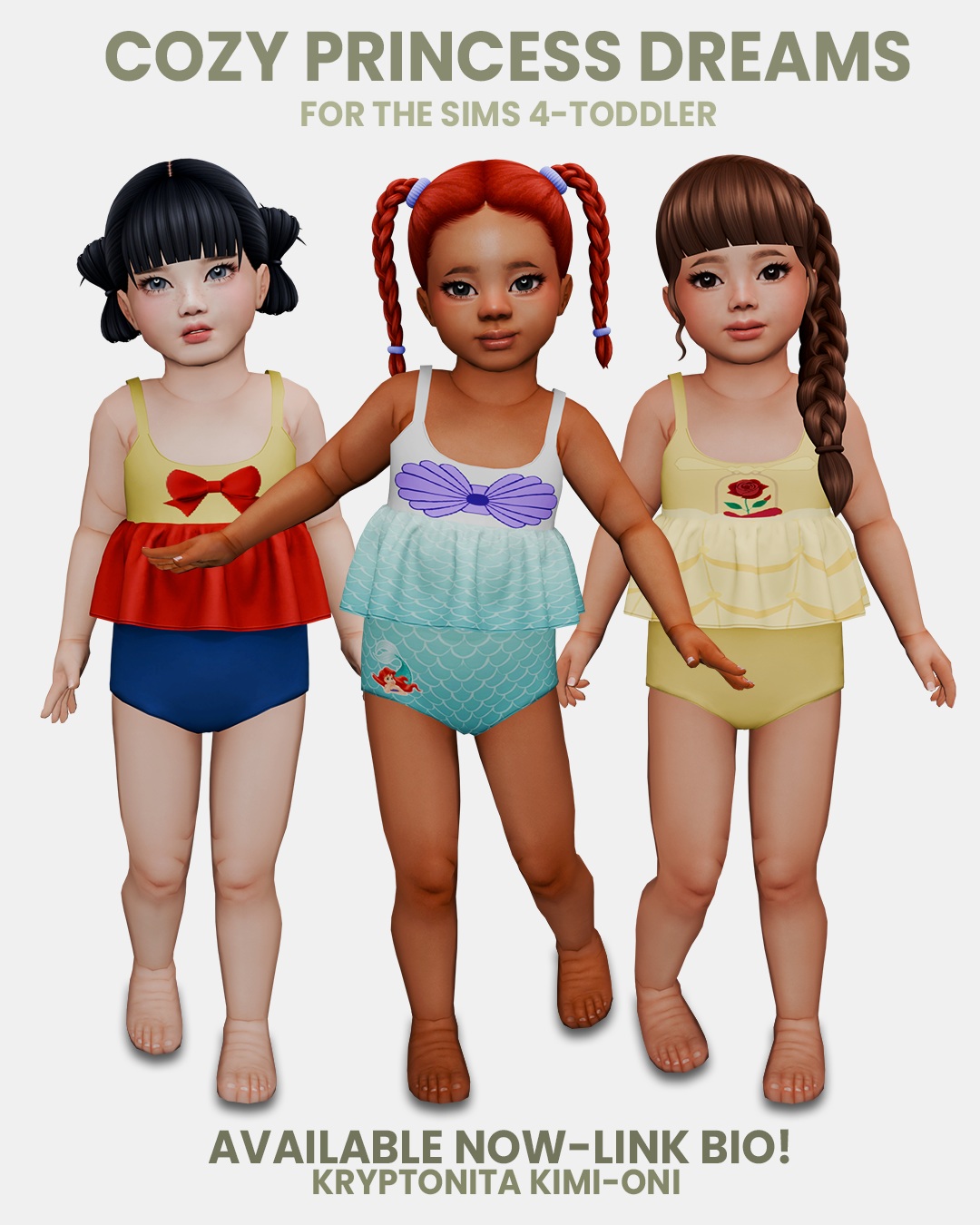 Купальник для малышек COZY PRINCESS DREAMS для Sims 4