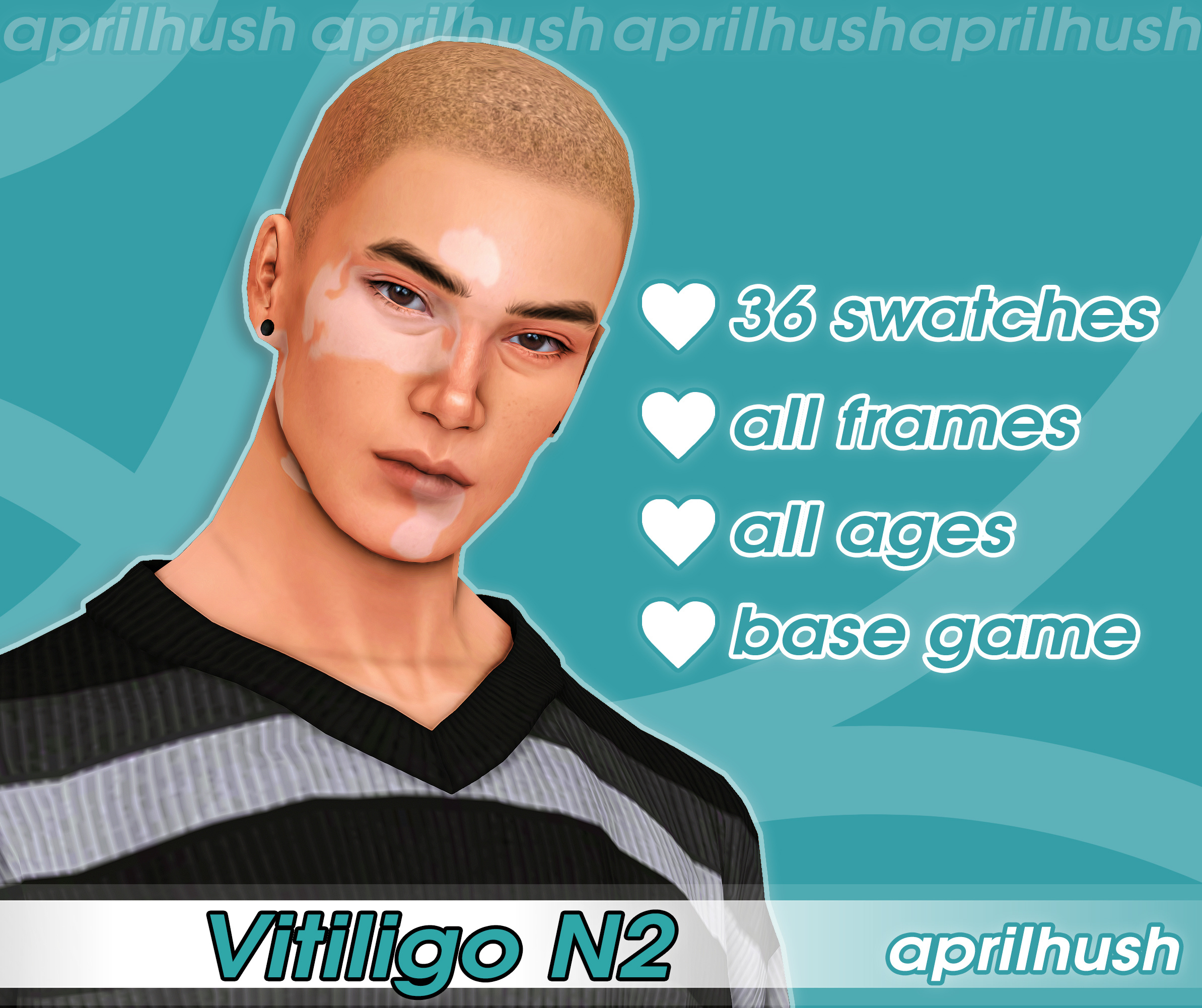 Витилиго Vitiligo N2 для Sims 4