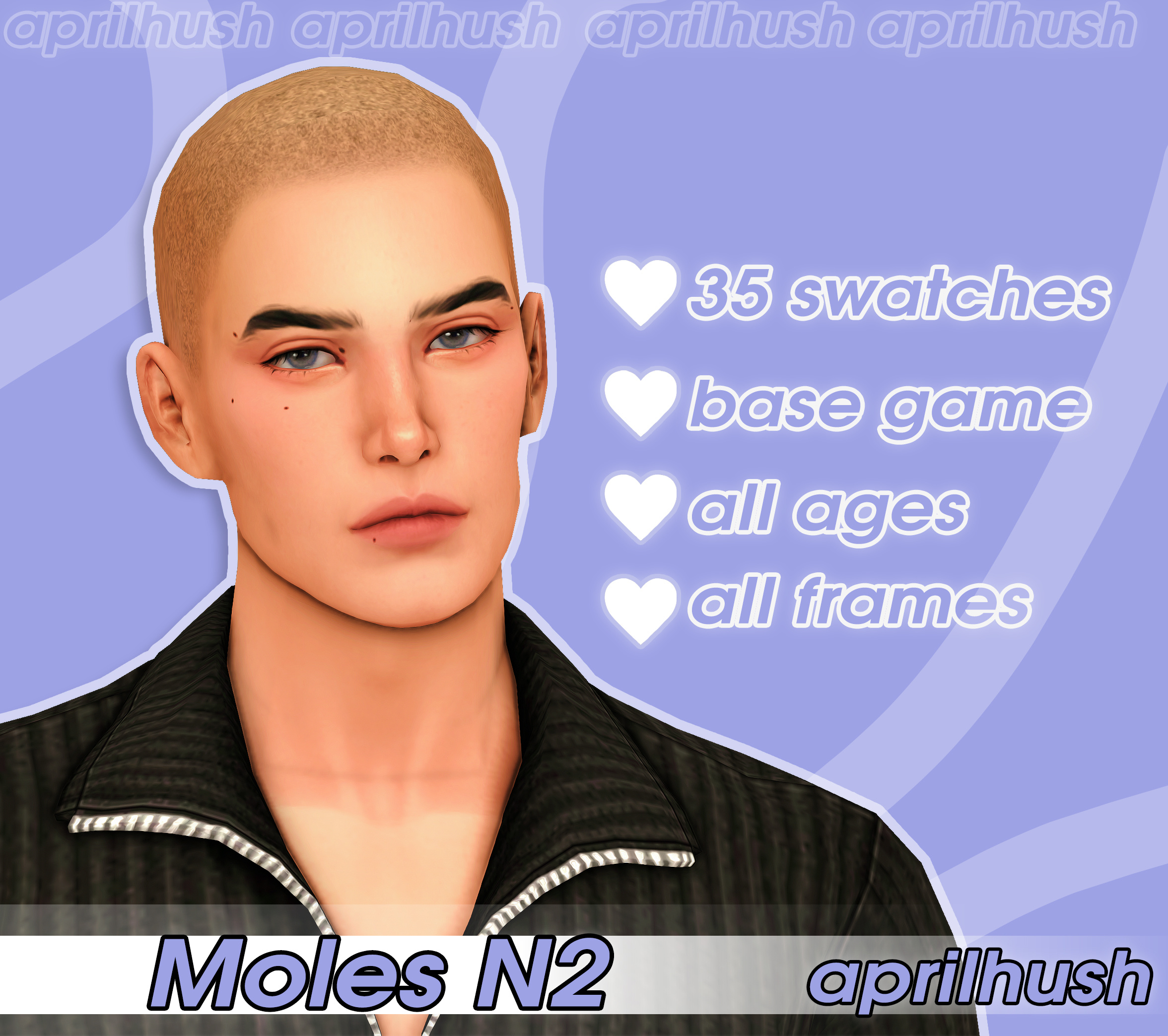 Родинки Moles N2 для Sims 4