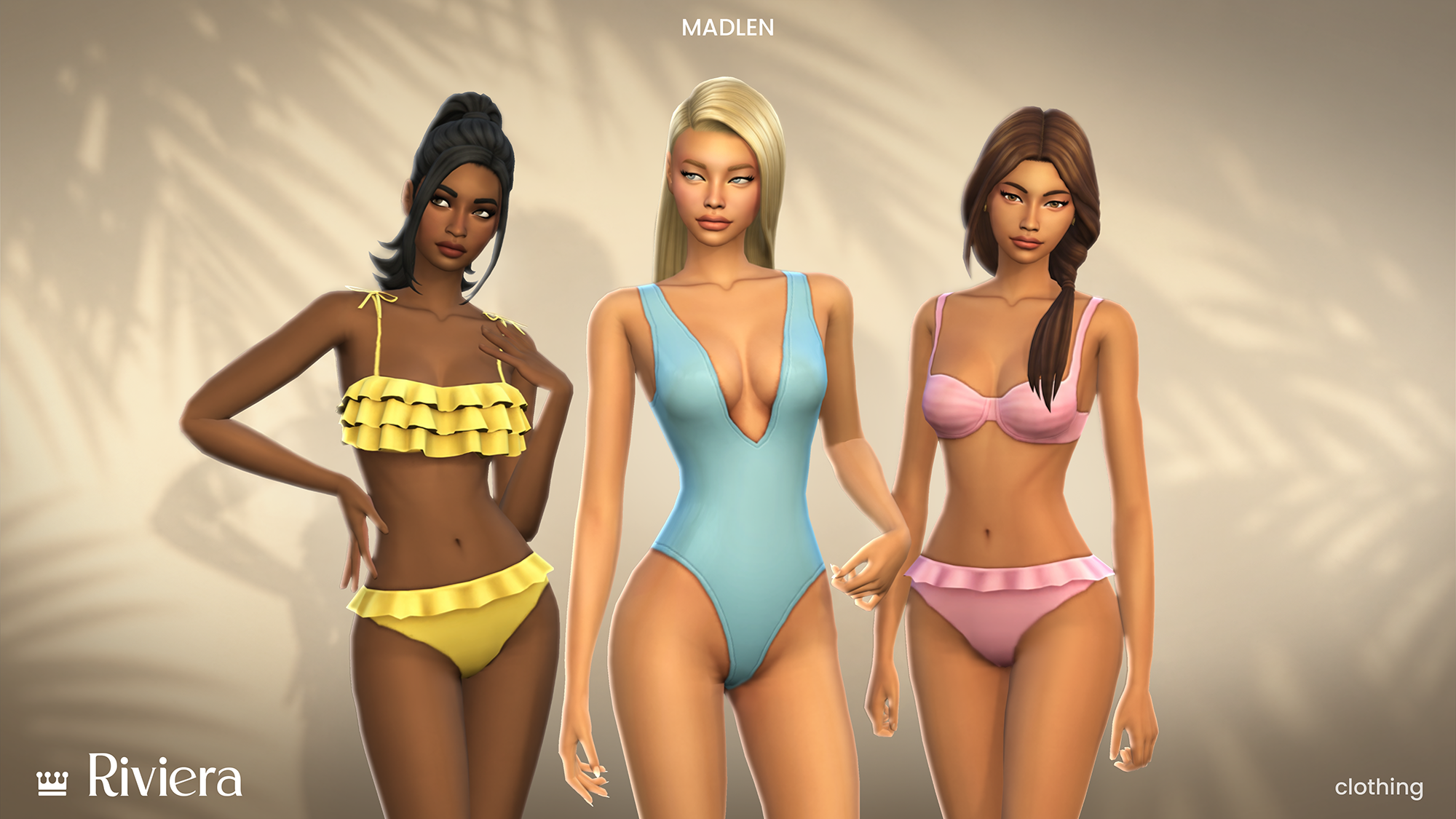 Пляжный сет Riviera Set для Sims 4