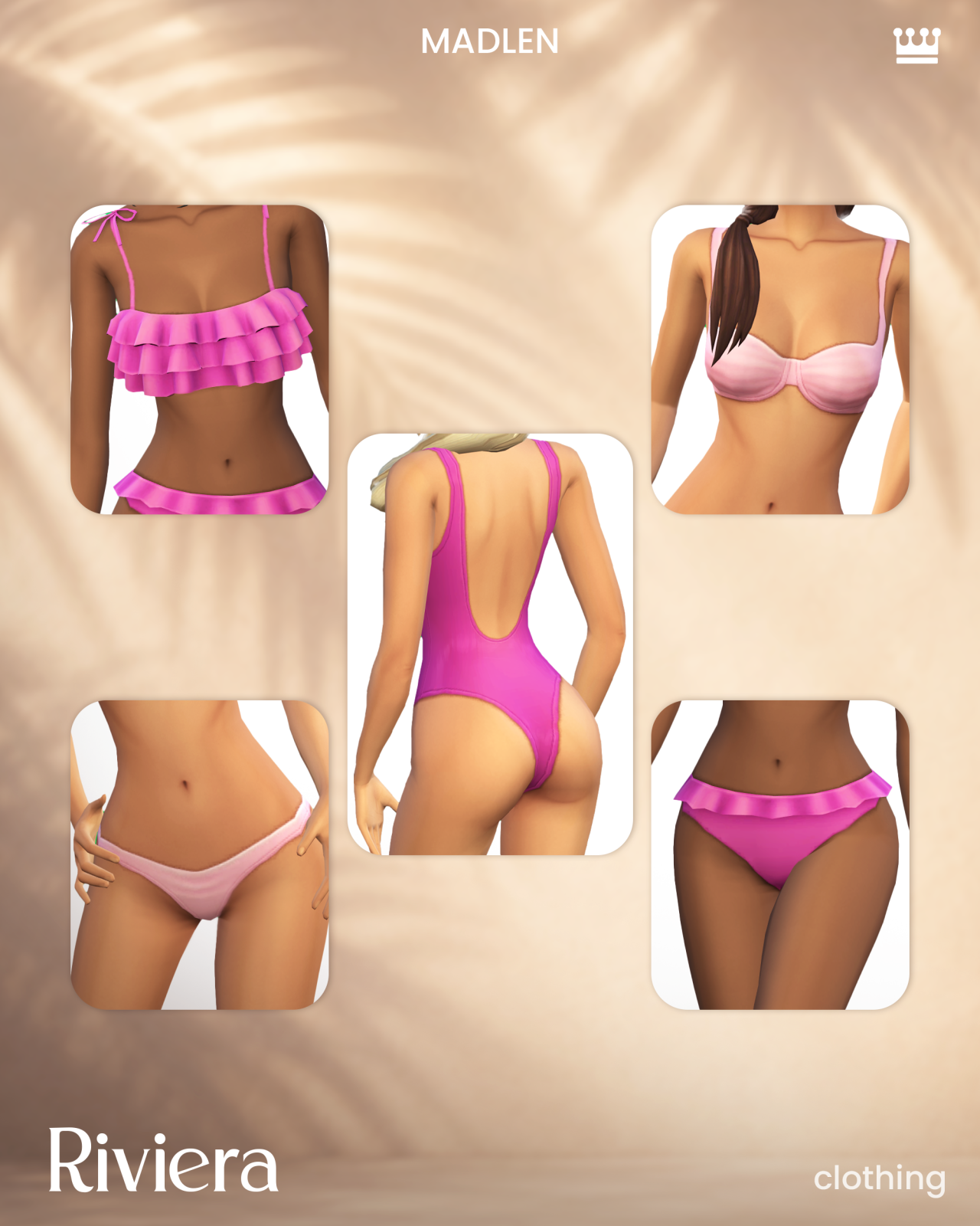 Пляжный сет Riviera Set для Sims 4