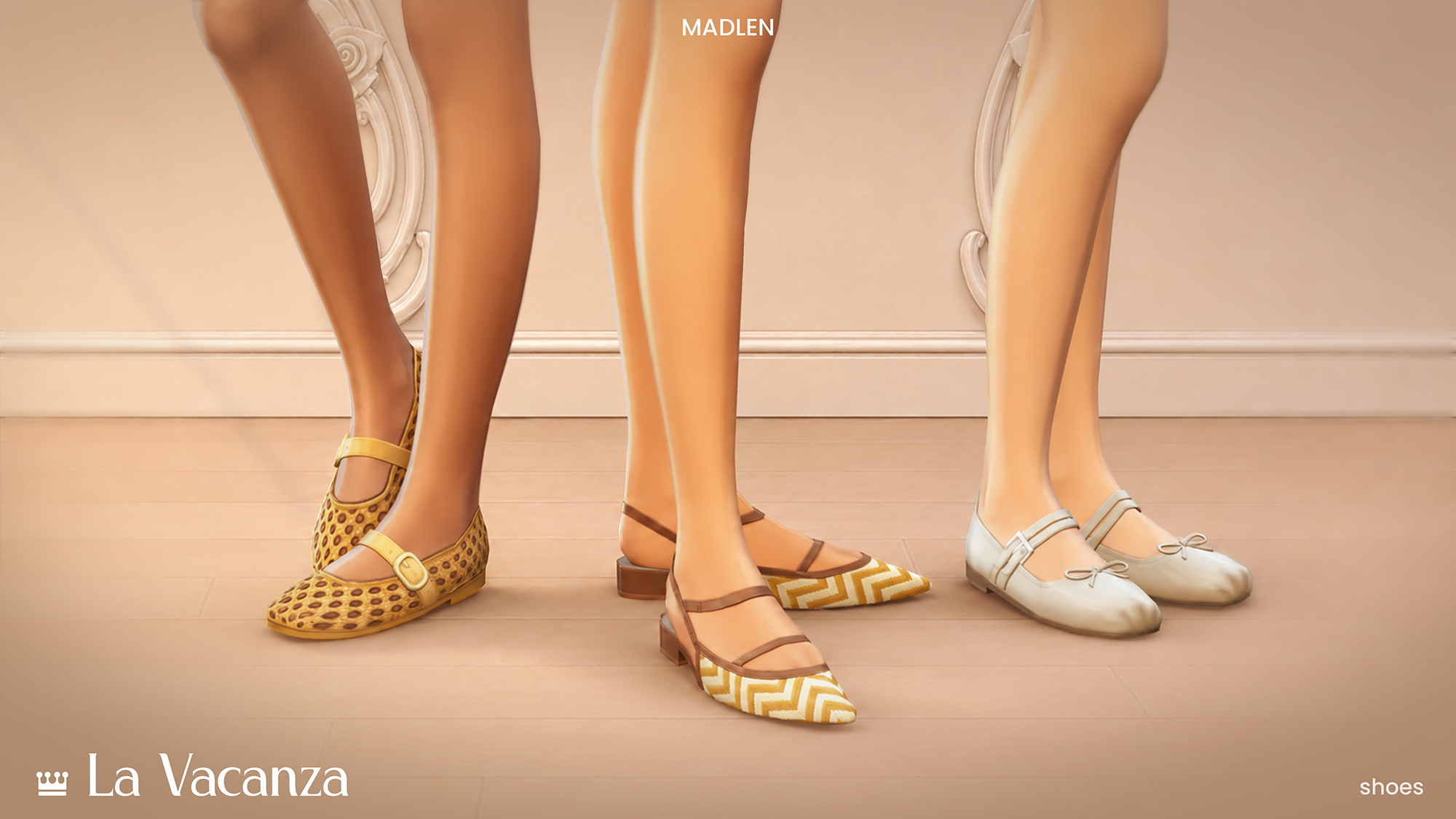 Набор летней обуви La Vacanza для Sims 4