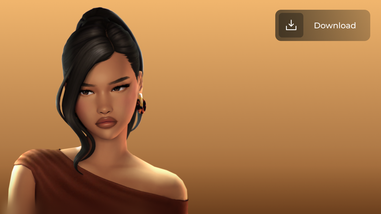 Женская прическа Emmy Hair для Sims 4