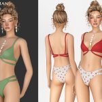 Бикини для симочек Averie Cutout Bikini Set для Sims 4 Бикини для симочек Averie Cutout Bikini Set для Sims 4
