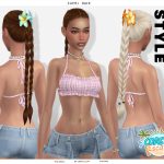 Женская прическа Coastal Escape Capri Twist Braid Hairstyle для Sims 4 Женская прическа Coastal Escape Capri Twist Braid Hairstyle для Sims 4