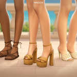 Набор летней обуви Azzura Shoe Set для Sims 4
