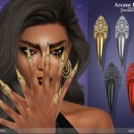 Накладные ногти Arcane Illusions - Golden Claws для Sims 4
