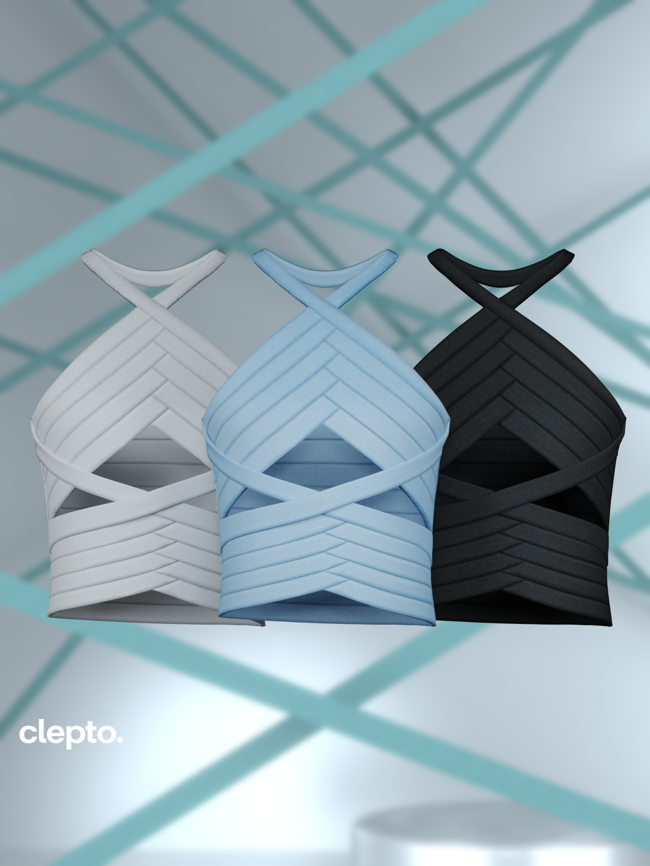 Топ для симов и платье для симочки Bandage Collection для Sims 4