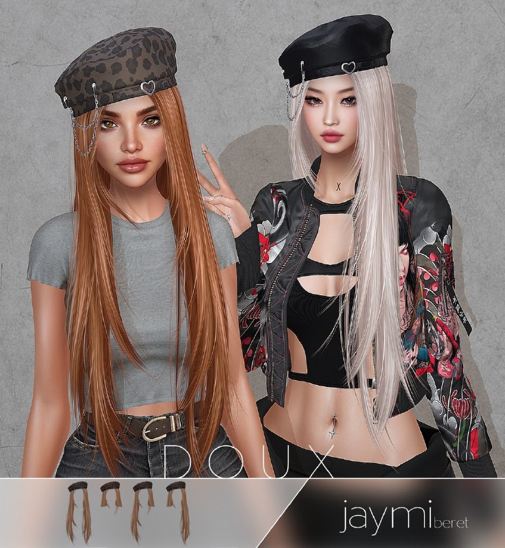 Женская прическа Jaymi Hairstyle для Sims 4