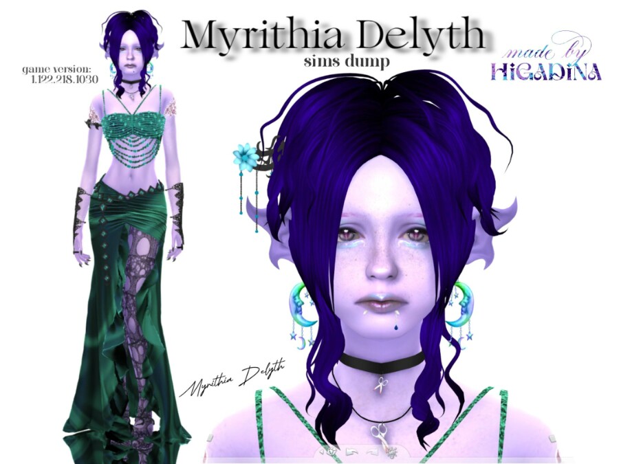 Myrithia Delight by HiGadina. Волшебница симдамп для Sims 4