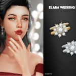 Обручальное кольцо для нее Elara Charm Wedding Ring для Sims 4