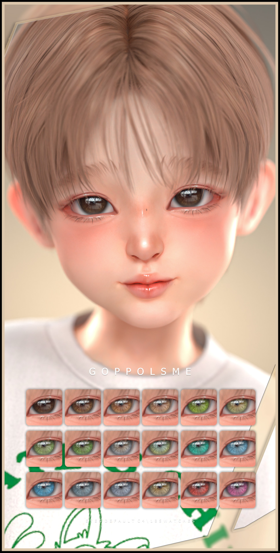 Дефолтные глаза EYES DEFAULT C4 для Sims 4