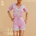 Клетчатый комплект для симочки Adrian для Sims 4 Клетчатый комплект для симочки Adrian для Sims 4