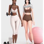 Спортивный комплект Effortless Athleisure Set для Sims 4