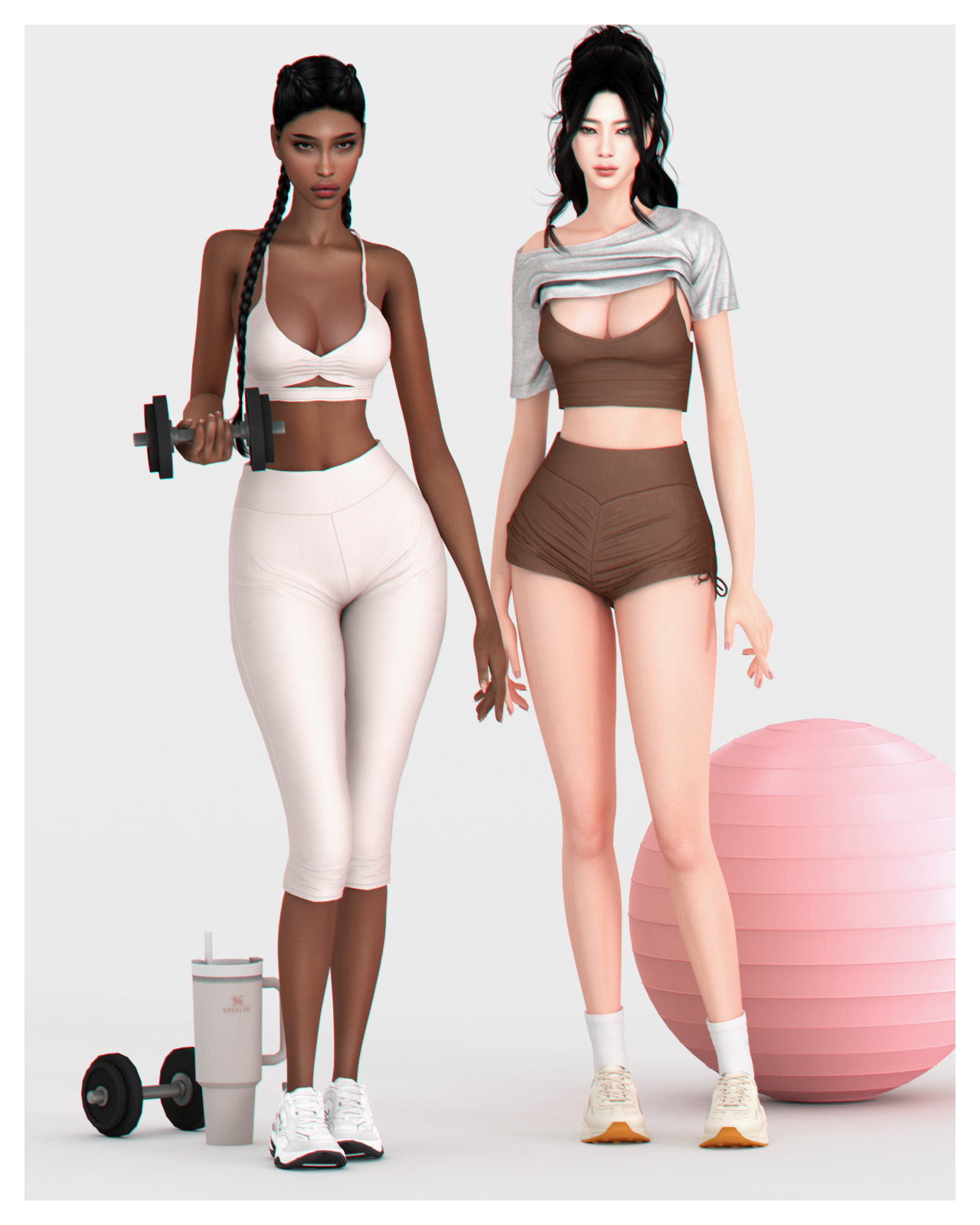 Спортивный комплект Effortless Athleisure Set для Sims 4