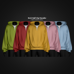 Худи для симов Knit Half Zip Hoodie для Sims 4 Худи для симов Knit Half Zip Hoodie для Sims 4