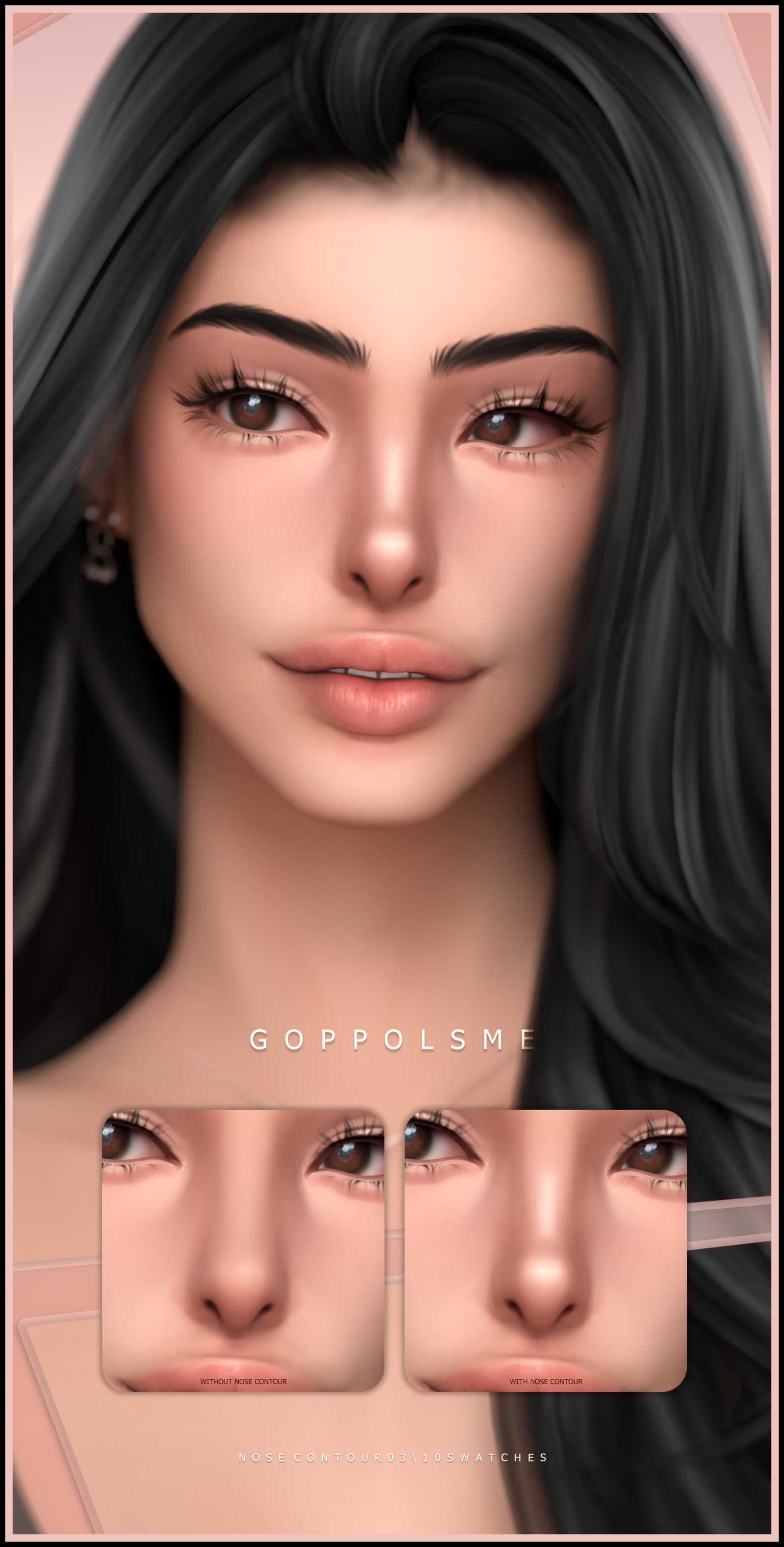 Контуринг NOSE CONTOUR 03 для Sims 4