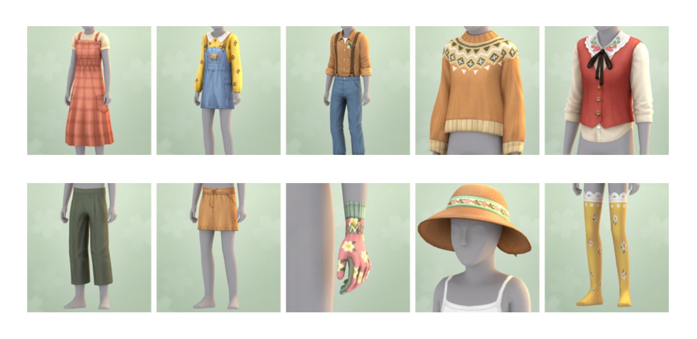 Загородная коллекция для детей Child Clothing & Acc Collection для Sims 4