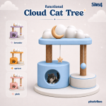 Домик-когтеточка для кошек Cloud Cat Tree для Sims 4 Домик-когтеточка для кошек Cloud Cat Tree для Sims 4