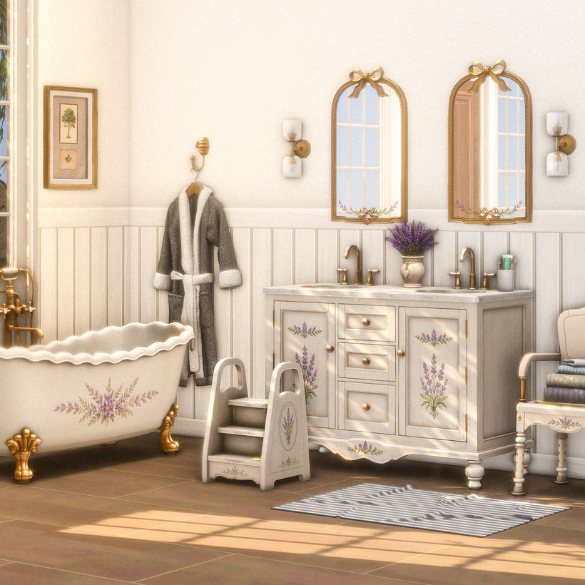 Ванная Lavender Family Bathroom для Sims 4
